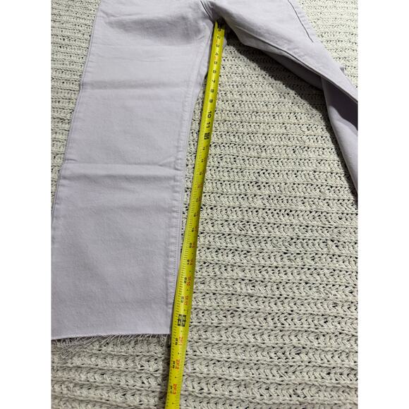 NWT Levis 501 Crop Jeans Womens 29 x26 Light Lilac Purple Raw Hem Straight Leg - Picture 5 of 14